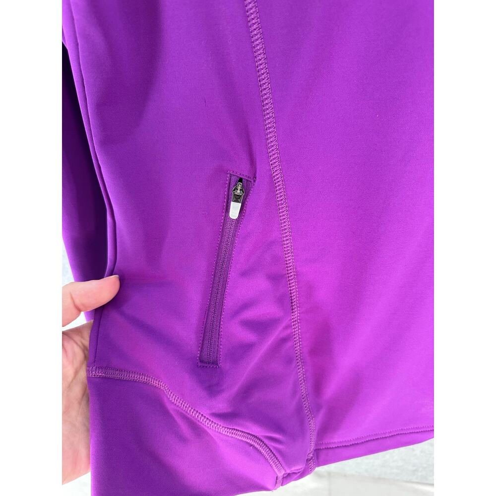 Peter Millar Women's sz M Zip Up Jacket LS Purple Athletic Pockets Golf UPF 50+ - Picture 4 of 10